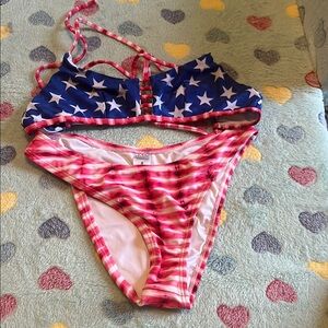 VENUS Blue Star and Pink Stripe Bikini